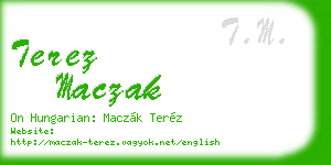 terez maczak business card